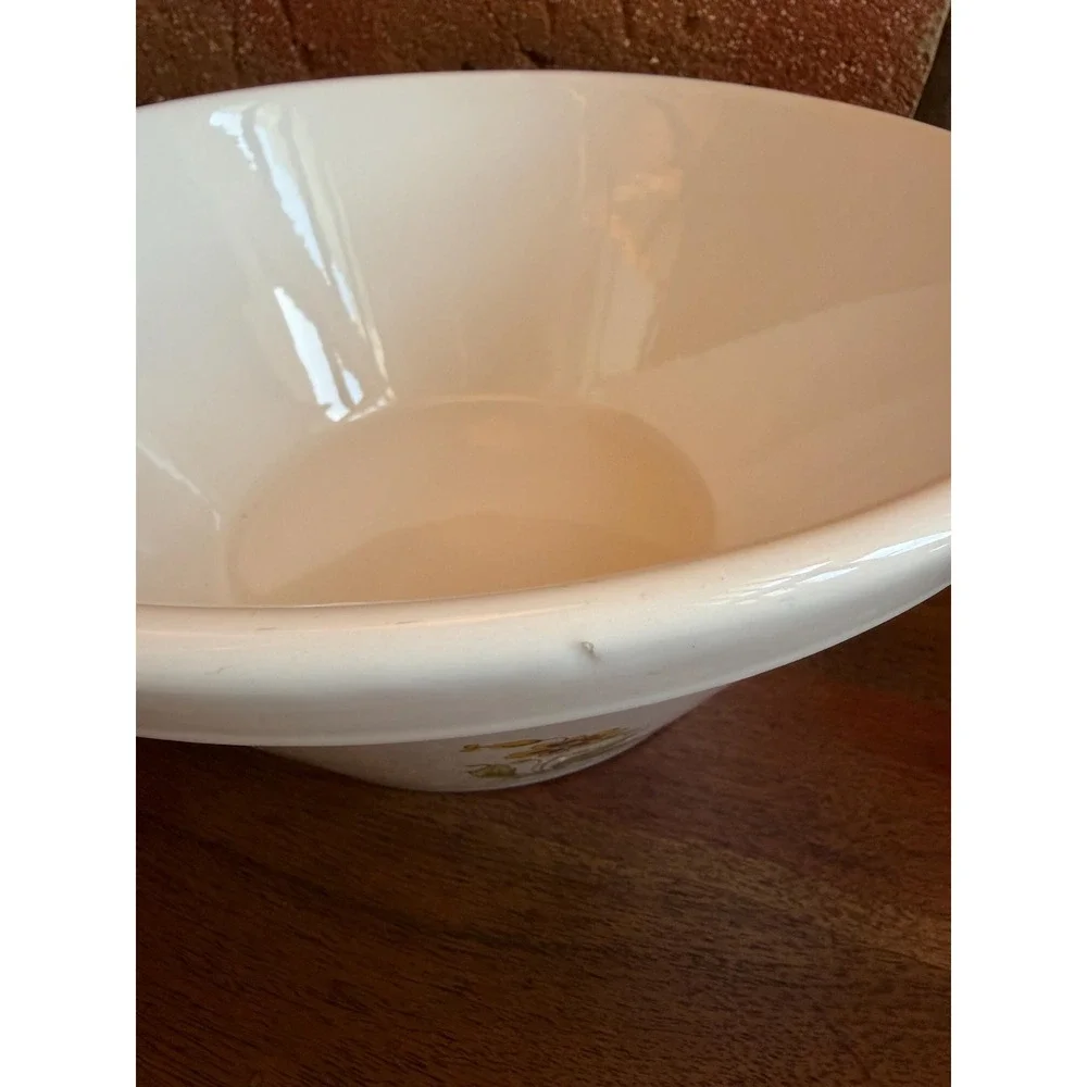 Vieux Provence Green Trim Large Salad Serving Bowl